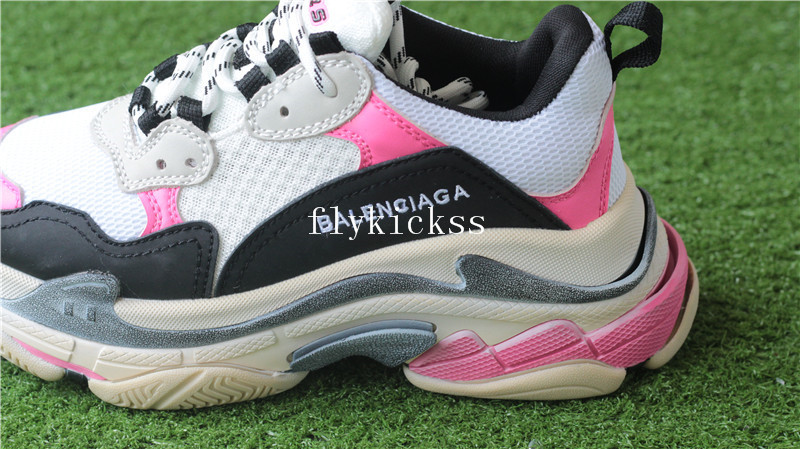 Balenciaga 2017 Fall Winter Washed Old Show Sneaker Pink White Black